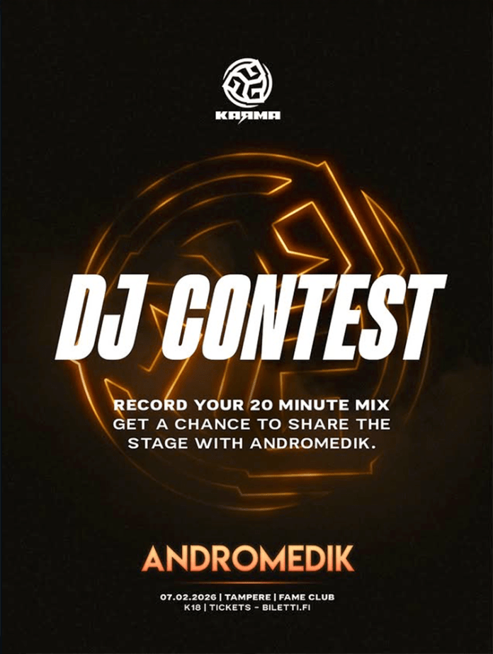 Karma DnB etsii DJ‑kilpailun voittajaa - palkintona avauskeikka Andromedikin kanssa Tampereella